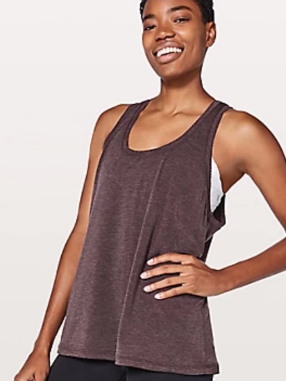lululemon heathered plum tied to it Tank Top